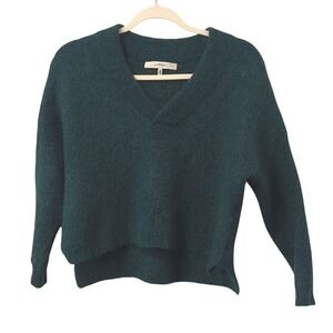 Mohair Sweater Gestuz‎ Brenda GZ V-Neck Pullover Green size Small